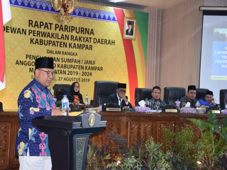 DPRD KAMPAR SETUJUI RANPERDA PERUBAHAN APBD TAHUN 2019